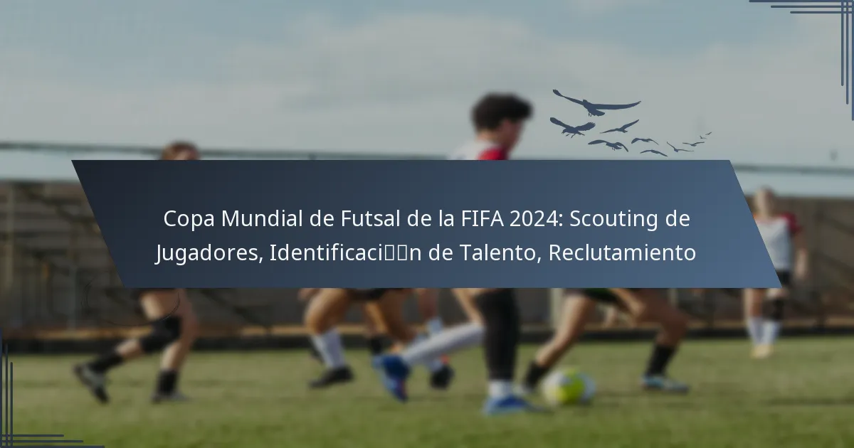 Copa Mundial de Futsal de la FIFA 2024: Scouting de Jugadores, Identificación de Talento, Reclutamiento